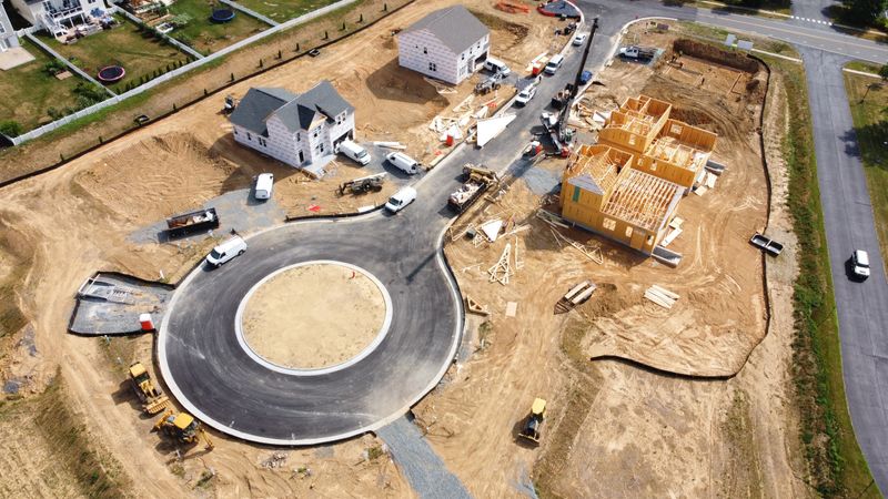 Neighborhood being constructed.