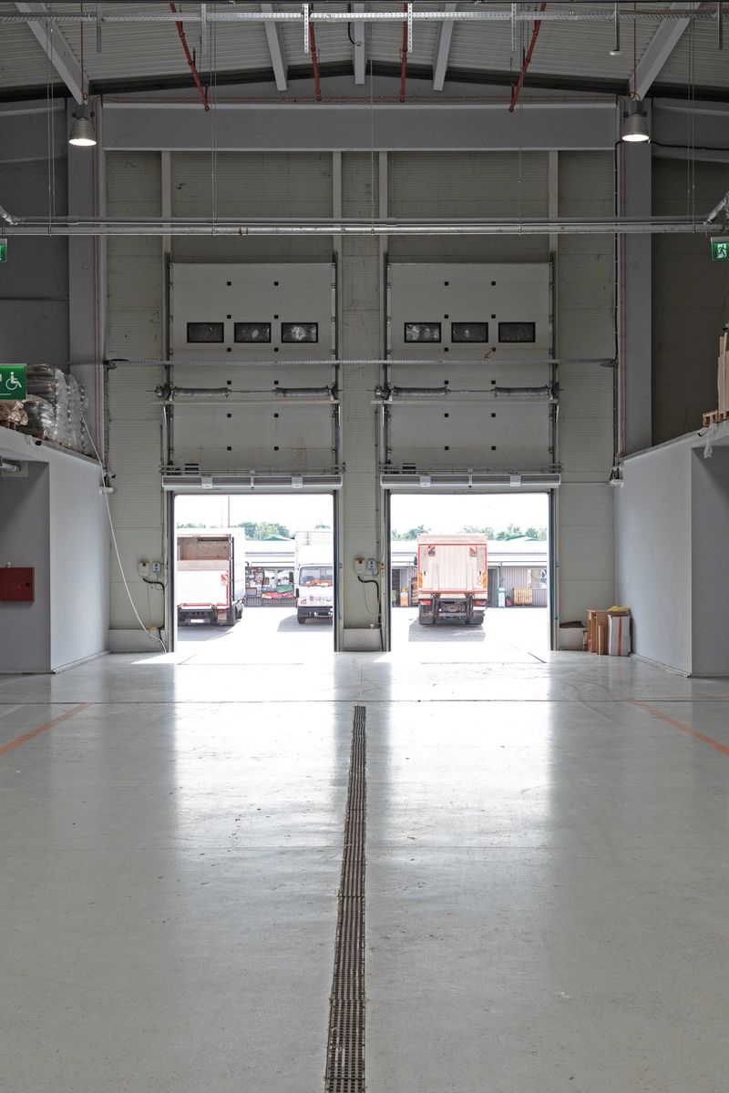 Loading Cargo Doors in Distribution Warehouse