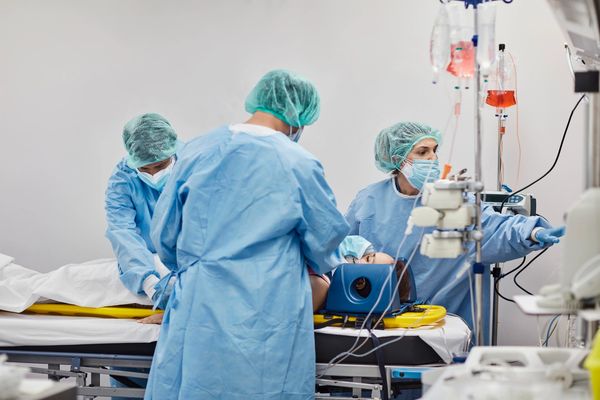 Surgical team providing perioperative care