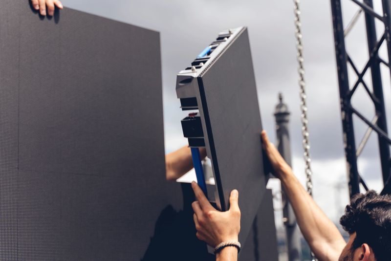 USA, Computer Monitor, Large, Wall, Architecture