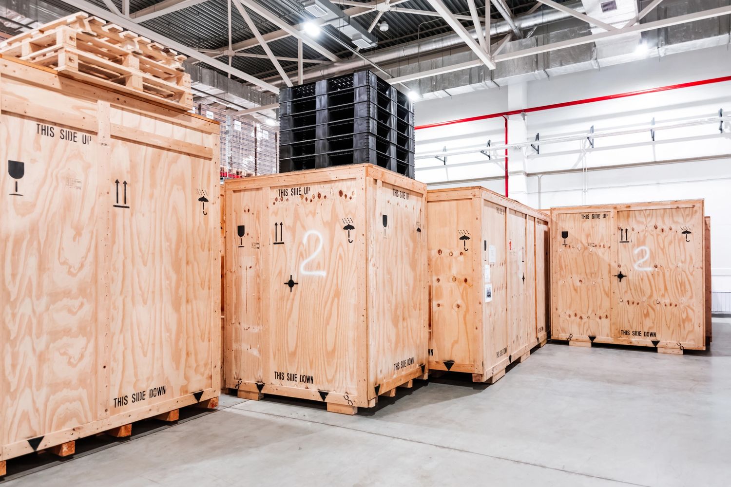 custom wood crates for shipping large machinery or various tech components