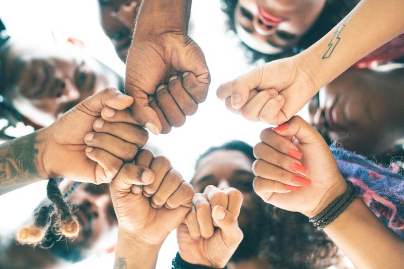Hands, Togetherness, Multiethnic Group, Friends, Meeting