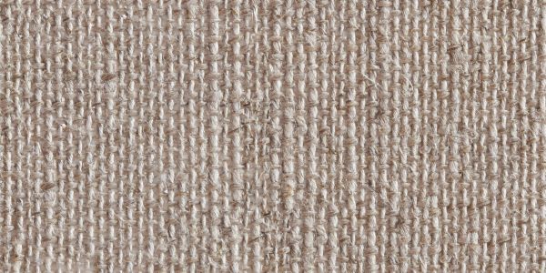 Close-up of beige woven fabric texture.