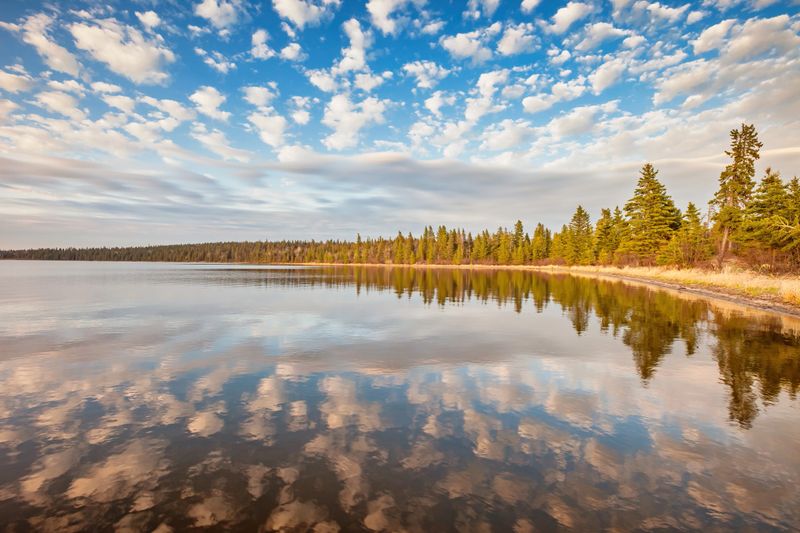 Clear Lake landscape in Riding Mountain National Park Manitoba Canada.