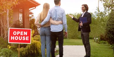 Real estate agent, open house.