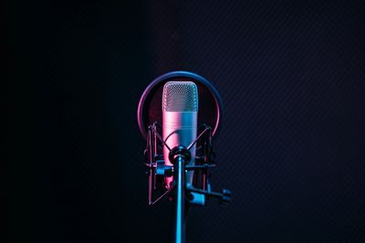 Micrófono de estudio de grabación