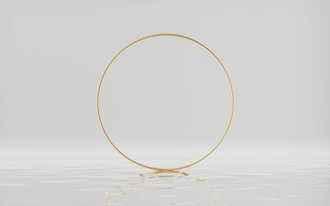7.5 ft round gold arch