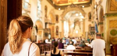 Website banner emphasizing deeper understanding of Scripture and Catholic doctrine.