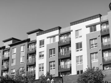 Housing in particular various coloured apartments