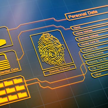 Digital fingerprint and personal data interface.