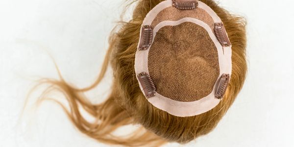 a brown color wig closeup shot 