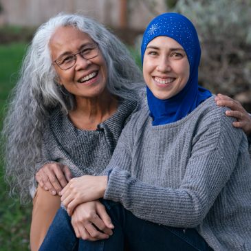 Muslim convert / revert with her family member