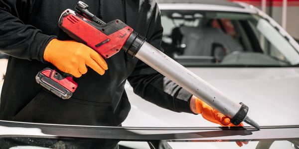 person with urethane gun