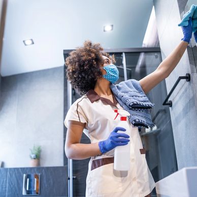 Post-construction cleaning of fixtures 