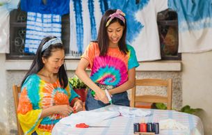 Colorful tie-dye creations