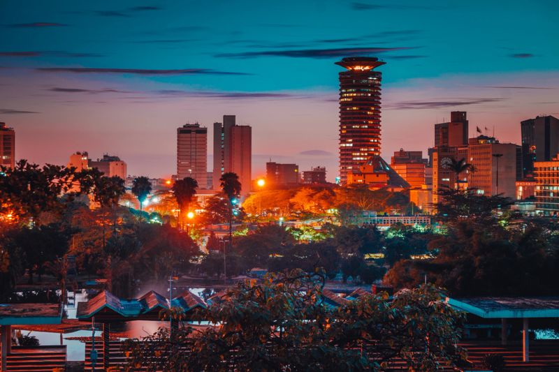 View of Nairobi City from Uhuru park