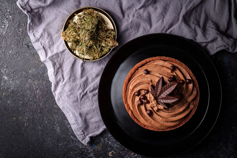 Delicious cannabis infused chocolate tart for a special dessert occasion such as Valentines Day, Thanksgiving or Christmas. Can be infused with high THC or CBD.