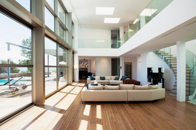 Open living space in modern house