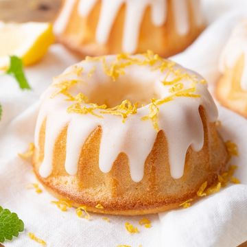 A zesty, tangy lemon cake in a mini bundt shape. Light, moist, and bursting with fresh lemon flavor,