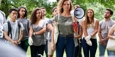 Activists standing strong for change.
