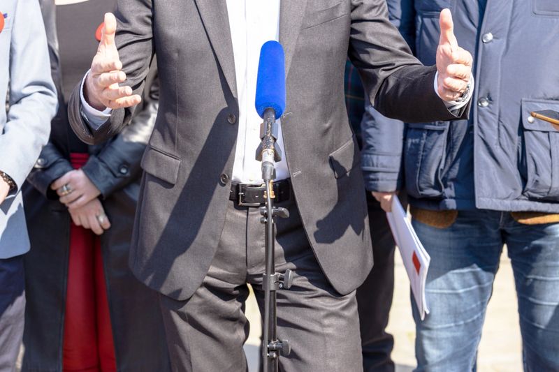 Microphone in the focus