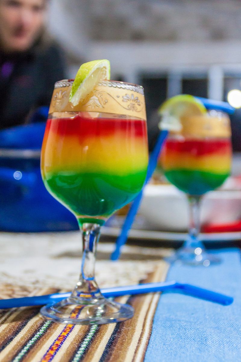 Bolivia flag colors drink