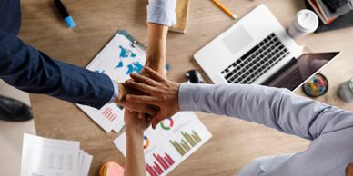 Diverse team at work.