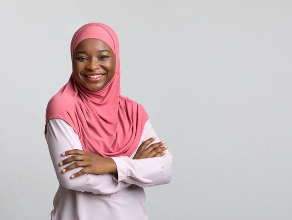 African woman smiling headshot