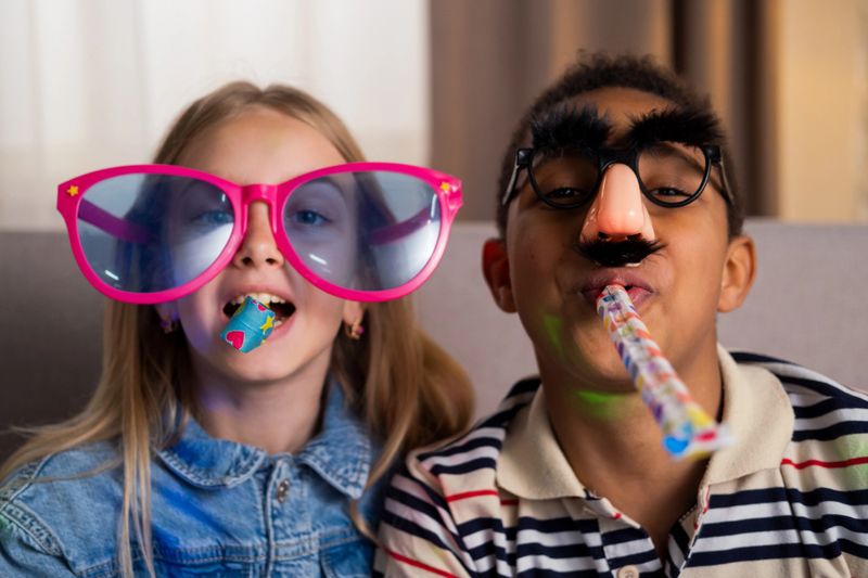 Children having fun at birthday party