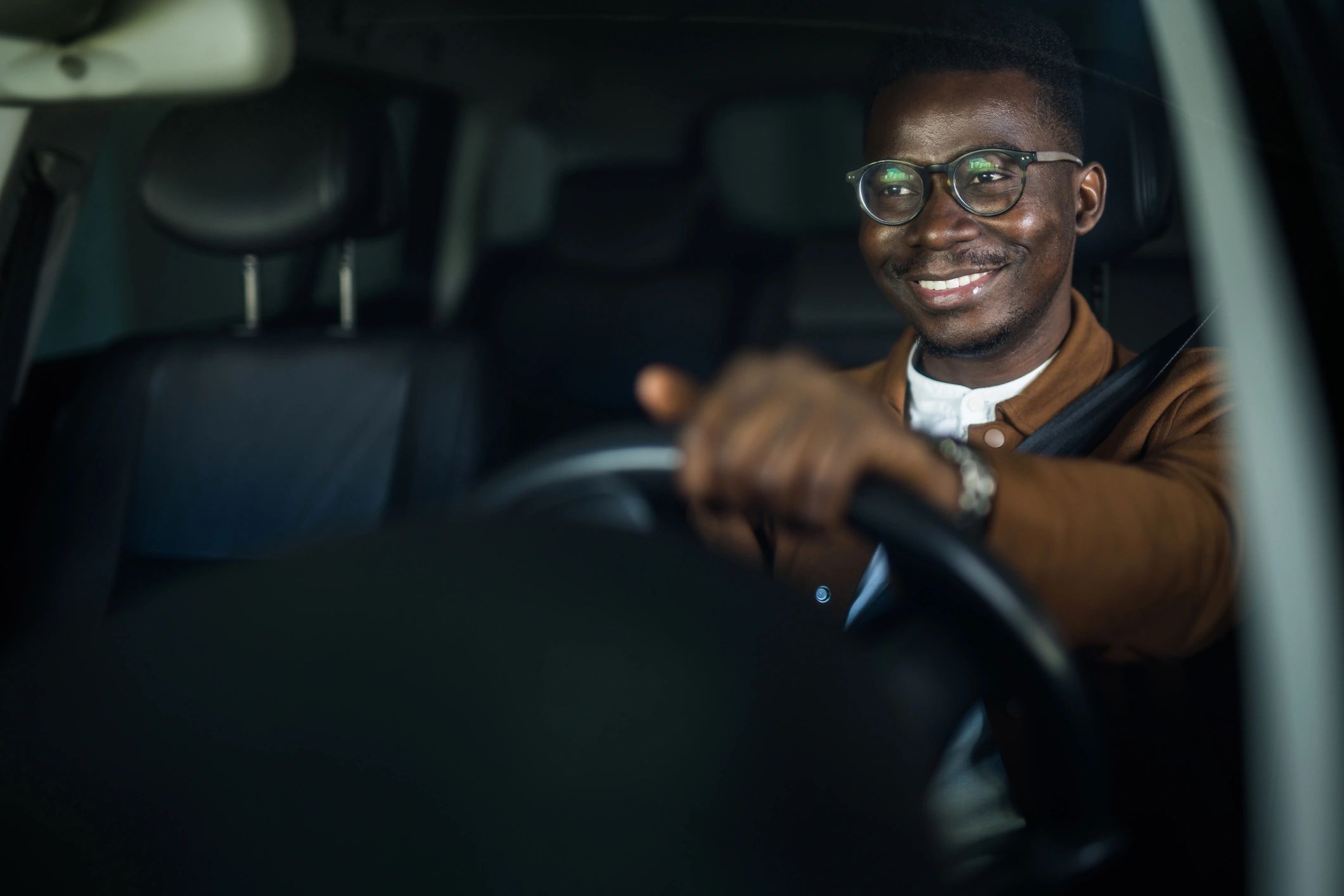 Driving instructor with student during a lesson
