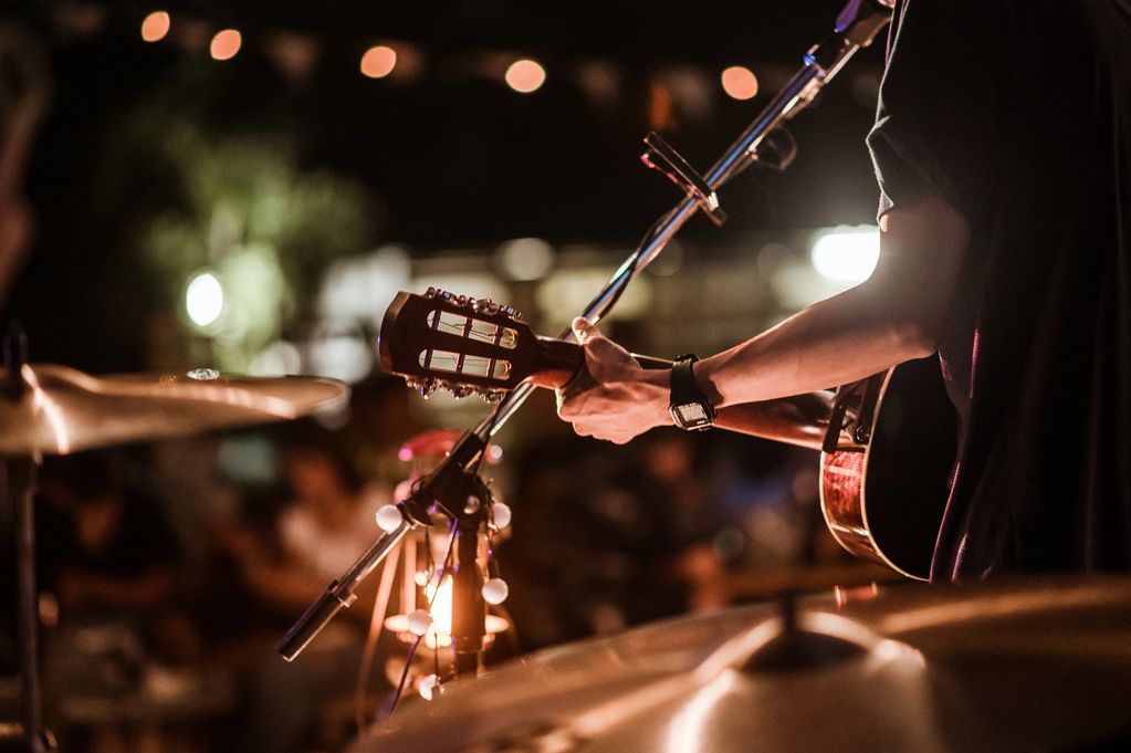 Band lights up stage during memorable performance.