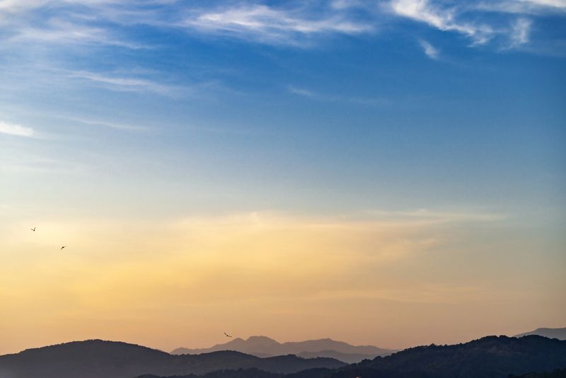 Sunset in the mountains