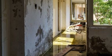 water mitigation apartment complex clubhouse lobby in Denton TX cleaned by Pride Cleaning Services