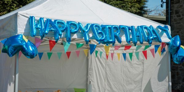 Vibrant birthday yard sign from JB Just Believe Co.