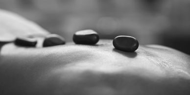 Hot stone massege uses lava stones, which had been crafeted to to different shapes and smoothen to 