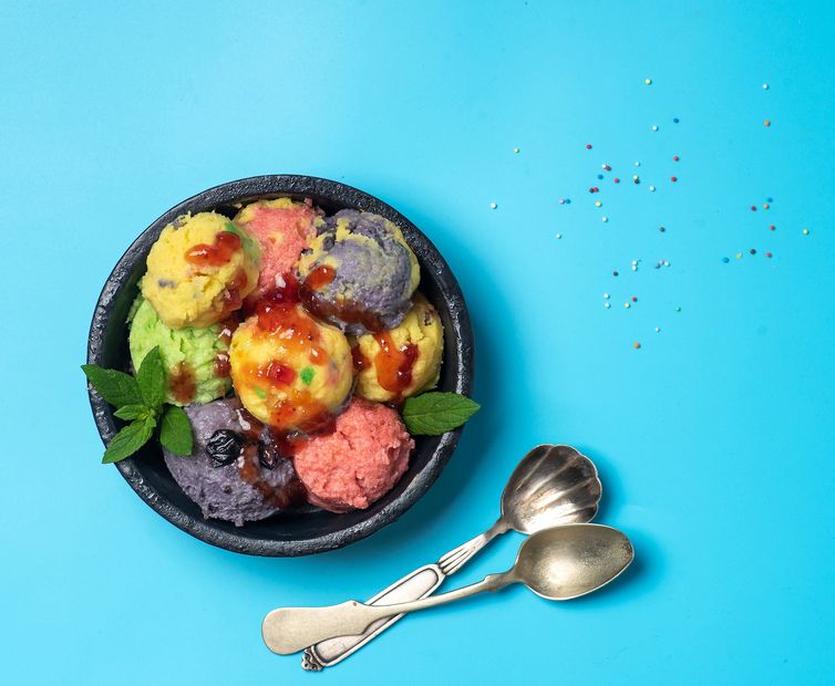 Colorful Italian Ice with Vibrant Flavors
