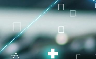 Stethoscope on laptop with digital medical icons.