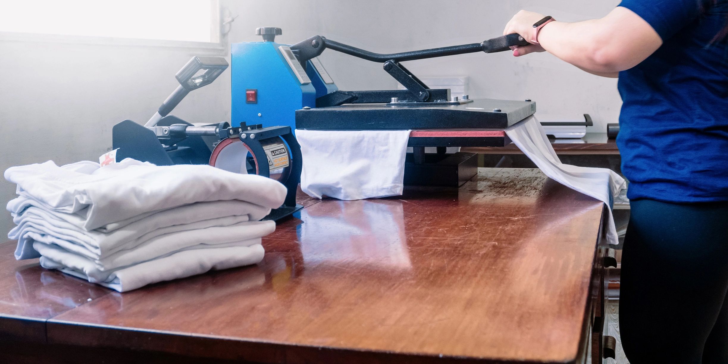 A t-shirt printing machine