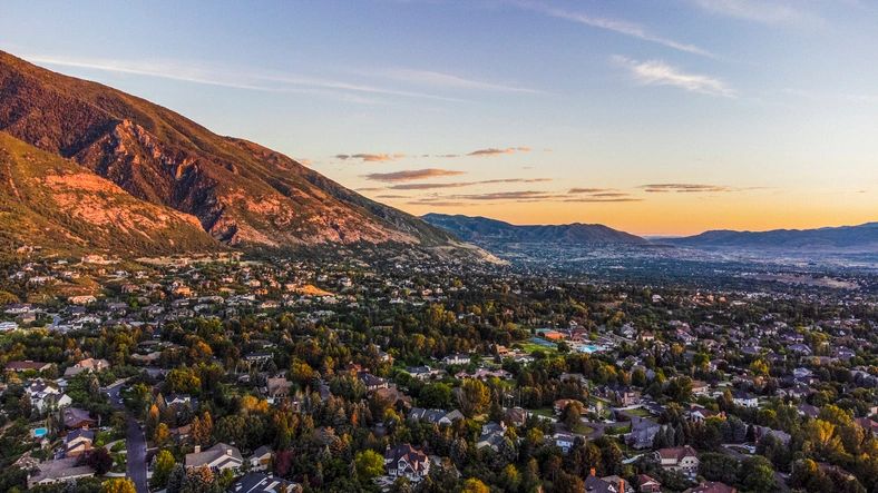 Aerial View of Great Salt Lake Utah