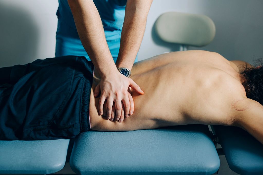 Holistic therapy session with resistance exercises