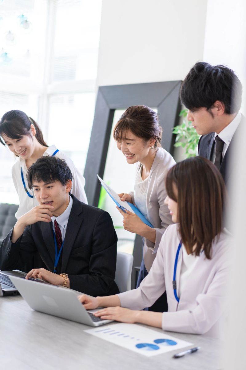 Office workers having a business meeting