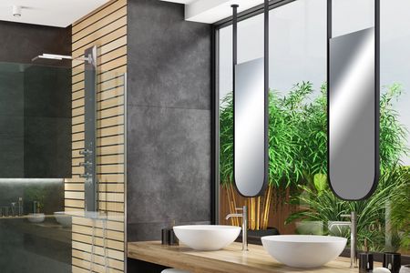 Modern bathroom renovation showcasing elegant finishes.