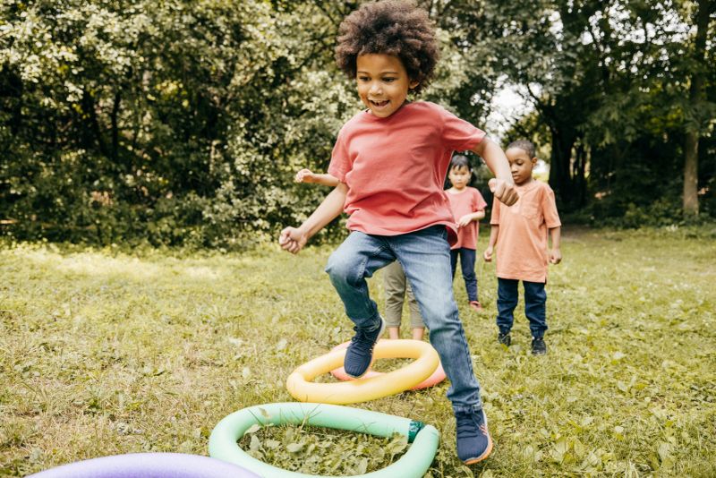 Kids having fun outdoors