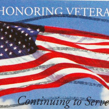 American flag honoring veterans.