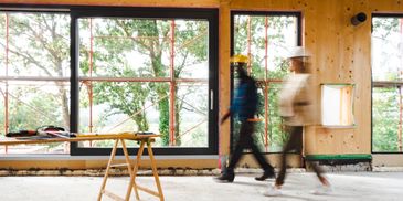 Interior of a home under construction