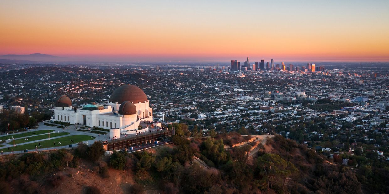 Los Angeles City skyline from Griffith Observatory