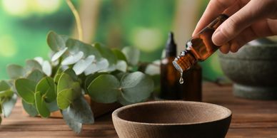 A Eucalyptus Oil in bowl