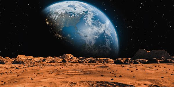 Earth as viewed from Mars