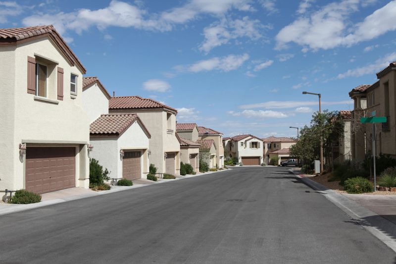 New tightly packed single family homes in Las Vegas, Nevada.