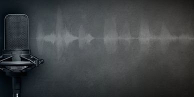 Podcast Sound coming from a microphone. Rough sound wave, needs fixed to sound right.